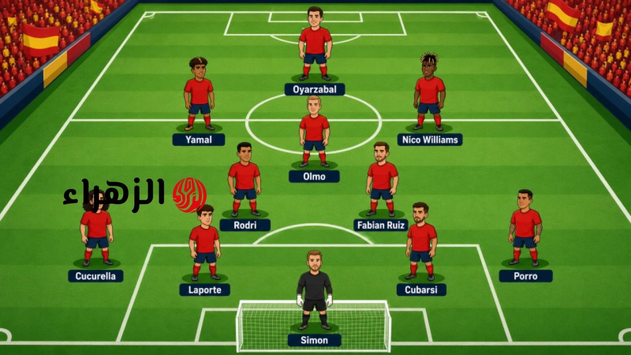 التشكيلة المثالية لإسبانيا ضد فرنسا (الساعة 2:00 صباحًا، 15 يوليو، نصف نهائي كأس العالم 2026): الحفاظ على أسلوب لعب يعتمد على الاستحواذ.