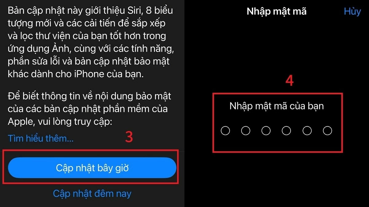 انقر على Nhấn Cập nhật bây giờ.