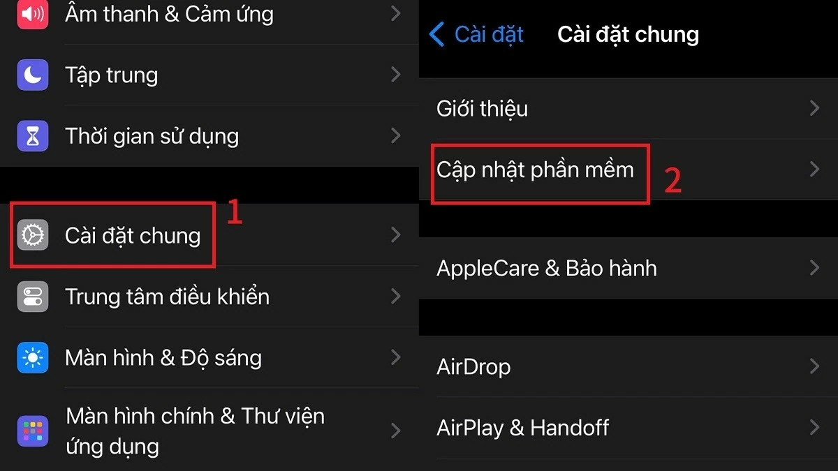 اختر تحديث البرنامج. Chọn Cập nhật phần mềm.