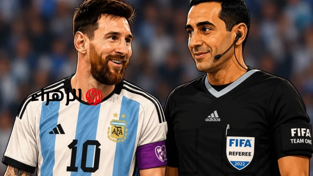 تلقى ميسي “فألاً حسناً” من الحكم في مباراة إنجلترا والأرجنتين.