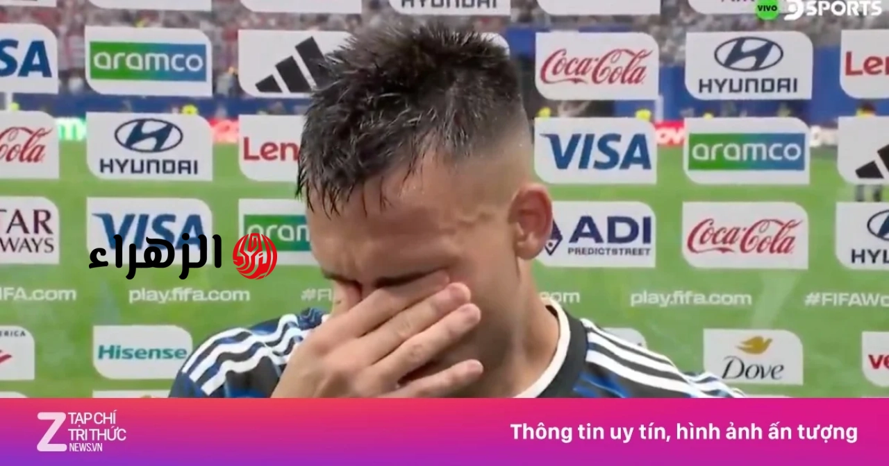 لم يستطع مارتينيز التوقف عن البكاء وهو يقود الأرجنتين إلى نهائي كأس العالم.