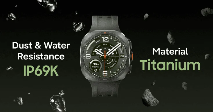 تم الكشف عن ساعة Galaxy Watch Ultra 2: شريحة Snapdragon بتقنية 3 نانومتر وقفزة نوعية في عمر البطارية. 9 تتميز ساعة Galaxy Watch Ultra 2 بتصنيف IP69K وهيكل من التيتانيوم.