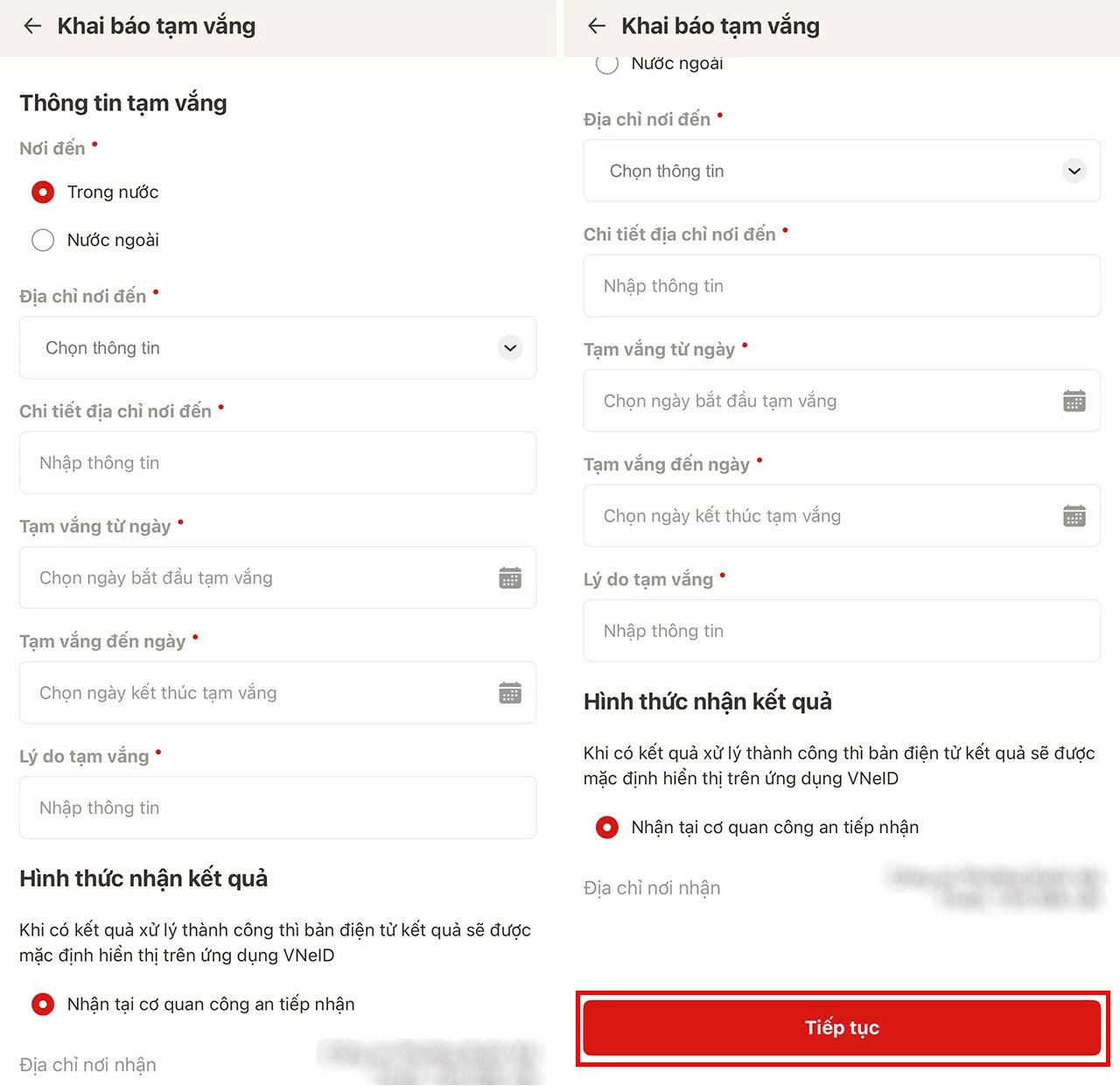 املأ جميع المعلومات المطلوبة. Điền đầy đủ các nội dung theo yêu cầu.