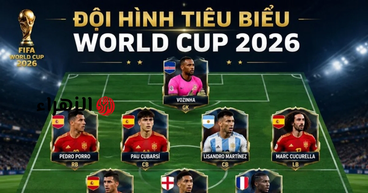 تشكيلة نجوم كأس العالم 2026: تألق مبابي وميسي، وغياب رونالدو بشكل ملحوظ.