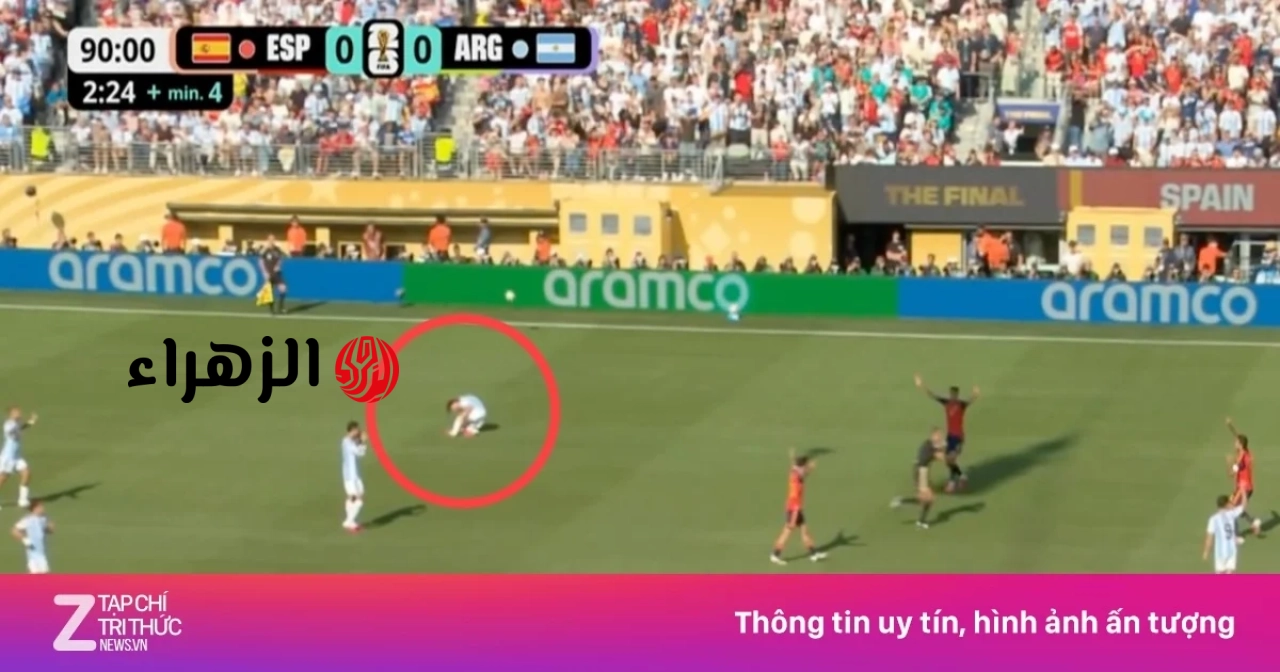 نجم أرجنتيني يتظاهر بالإصابة لإنقاذ إنزو فرنانديز.