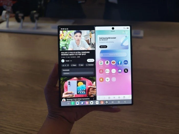 تكوين قوي مزود بشريحة Snapdragon 8 Elite Gen 5 في هاتف Galaxy Z Fold8 Ultra.