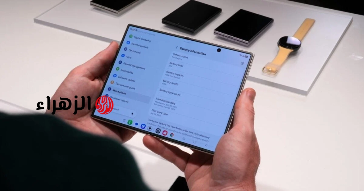تعمل تقنية بطارية السيليكون والكربون في سلسلة Galaxy Z Fold8 على زيادة السعة وتحسين التصميم.