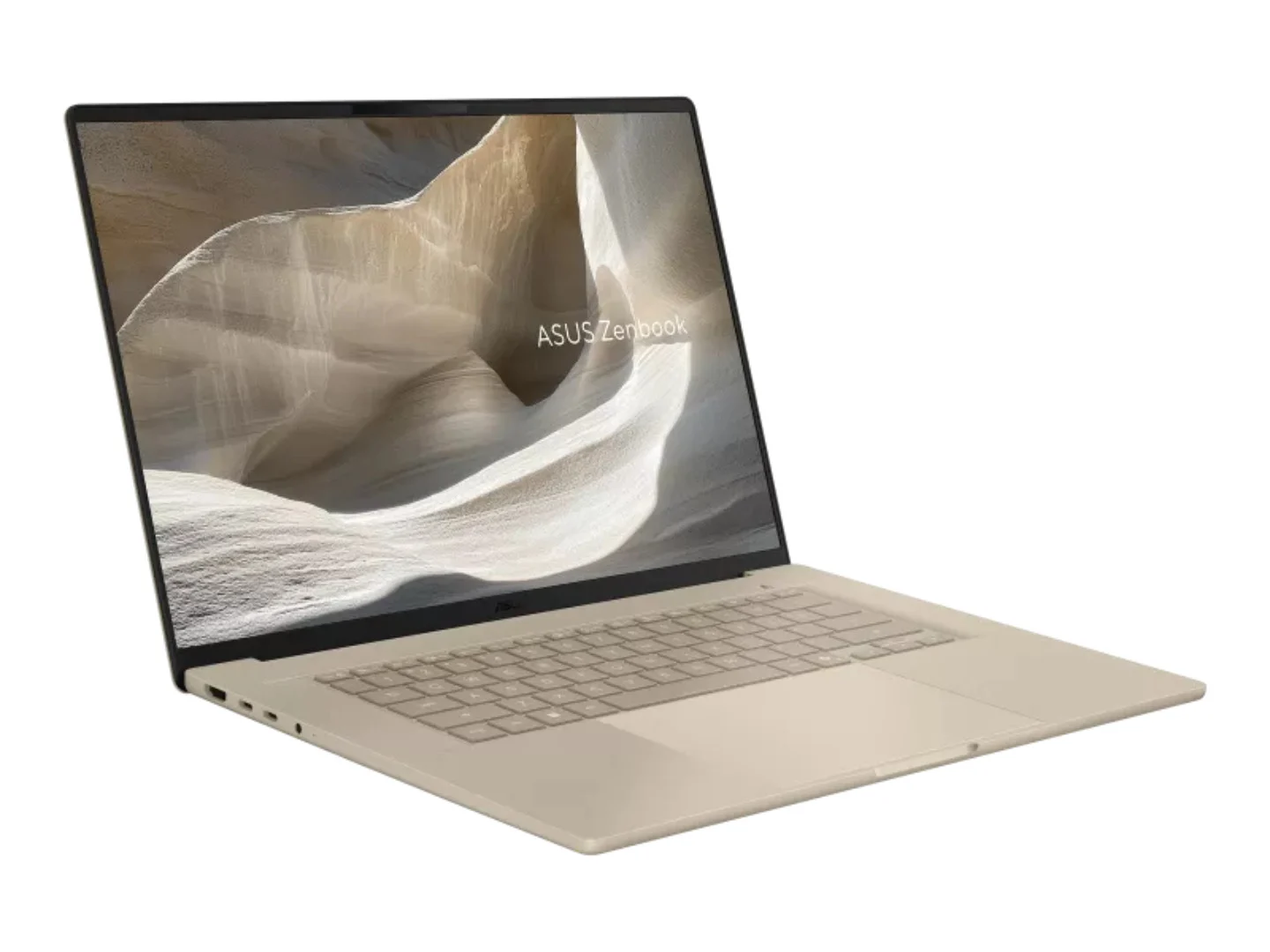 أطلقت شركة Asus جهاز Zenbook A16 بنسخة Snapdragon X: انخفاض في السعر بنسبة 38% مع شاشة OLED. 7 منظر جانبي ومنافذ جهاز Asus Zenbook A16
