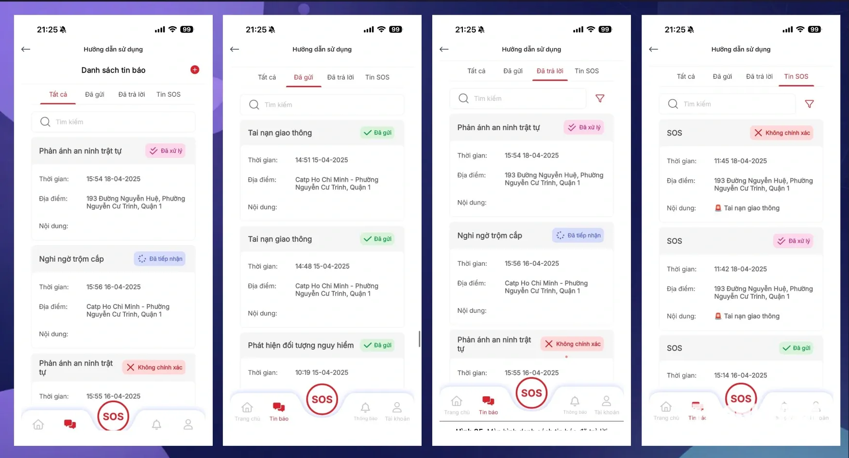 أبرز ميزات تطبيق SOS للأمن والنظام 9 أبرز ميزات تطبيق SOS للأمن والنظام - إدارة شرطة مدينة هو تشي منه - الصورة 2.