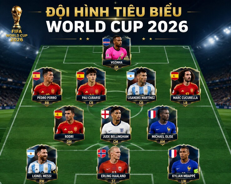 تشكيلة نجوم كأس العالم 2026: تألق مبابي وميسي، وغياب رونالدو بشكل ملحوظ. 6 سيطرت إسبانيا على المباراة بفضل مجموعة من اللاعبين المتميزين.